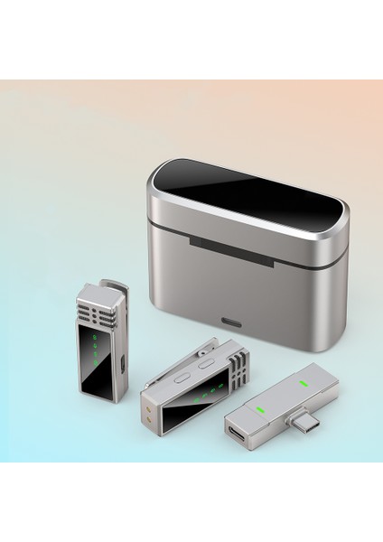 Mw-15 Type-C Portlu Canlı Yayın Kablosuz Yaka Mikrofonu Gri fırsatları