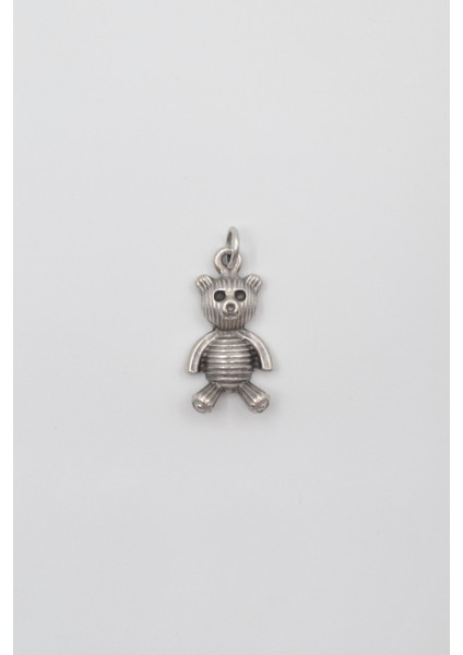 Oyuncak Ayıcık Anahtarlık - Antik Gümüş Kaplama - Kadın Erkek modelleri