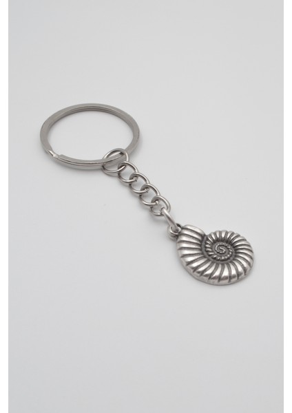 Spiral Deniz Kabuğu Anahtarlık - Antik Gümüş Kaplama - Kadın Erkek fiyatları