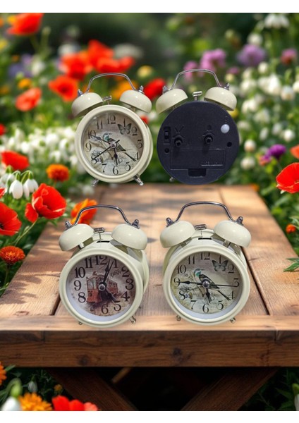 Çalar Saat Masa Saati Işıklı Orta Boy Krem fiyatları