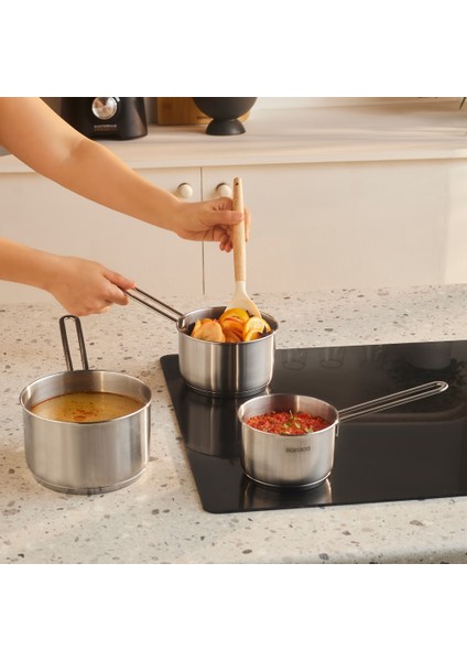 Fiorino Indüksiyon Tabanlı 3 Parça Mini Sütlük Set fiyatları