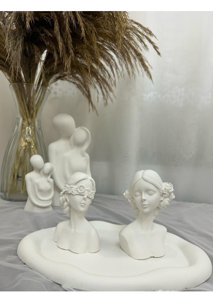 Taş Tozu 2'li Süslü Kız Dekoratif Set