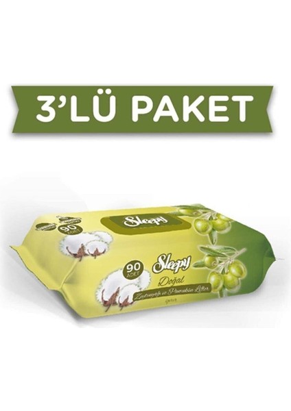 Zeytinyağlı Islak Havlu 90 3'lü Paket