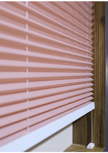Pembe Plise Katlanır Cam Balkon Perdesi - Ofis Perdesi - Ev Perdesi - Salon Perdesi - Plise Perde fırsatları