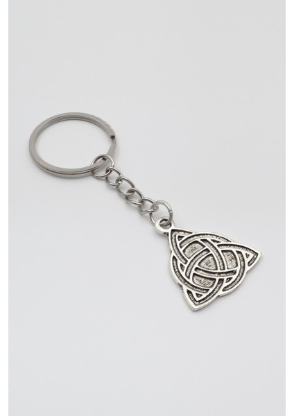 Triquetra - Kelt Düğümü Anahtarlık - Antik Gümüş Kaplama - Kadın Erkek fiyatları