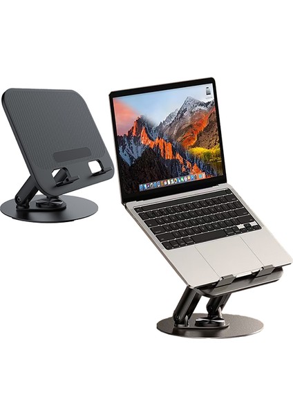 Mk-85 360 Derece Ayarlanabilir Çok Fonksiyonlu Macbook Notebook Standı Siyah