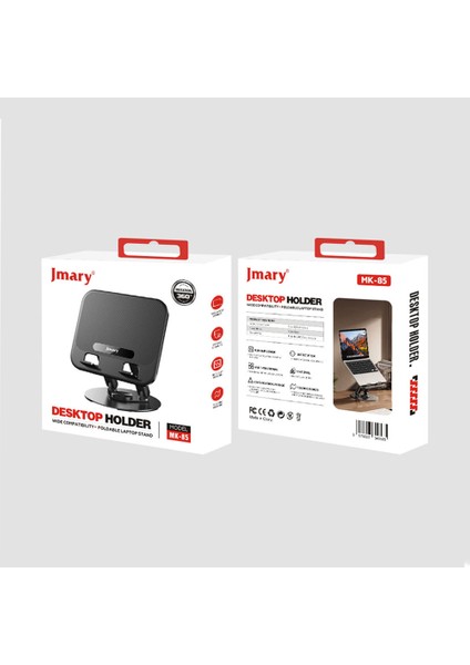 Mk-85 360 Derece Ayarlanabilir Çok Fonksiyonlu Macbook Notebook Standı Siyah