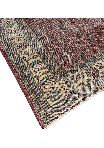 El Dokuma Eskitme Isparta Halısı 205X305 Kırmızı Vintage Yün Halı fiyatları