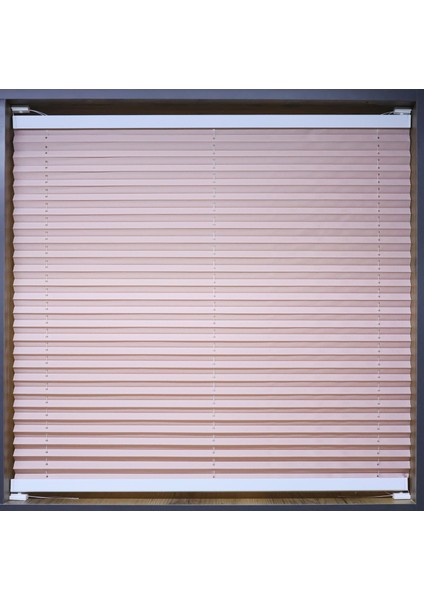Pembe Plise Katlanır Cam Balkon Perdesi - Ofis Perdesi - Ev Perdesi - Salon Perdesi - Plise Perde fiyatları