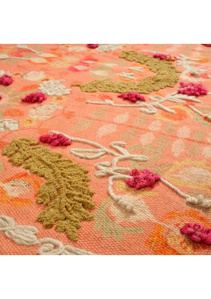 Palrı Baskı Nakışlı Pamuk Pamuk Kilim 120X180 cm Tarçın fırsatları