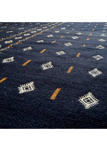 Jaıpur Yün Kilim 120X180 cm Mavi fırsatları