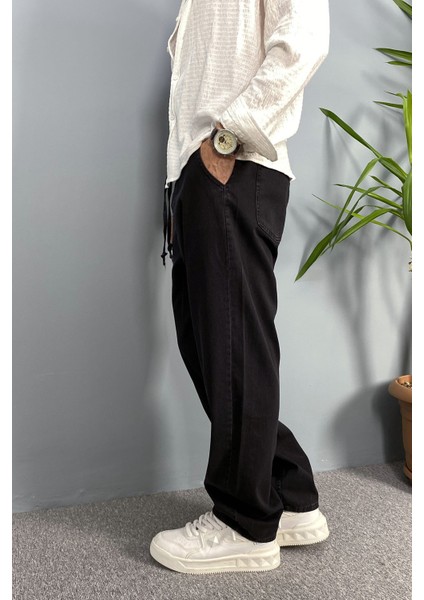 Beli Bağcıklı ve Lastikli Mesimlik Kot Pantolon fırsatları