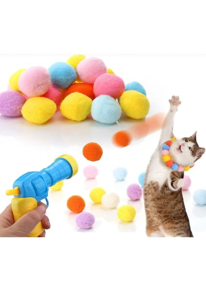 Interaktif Kedi Oyun Tabancası - Peluş Toplarla Eğlenceli Oyun Zamanı + Ekstra Peluş Toplar modelleri