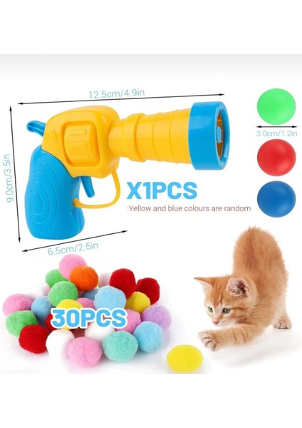 Interaktif Kedi Oyun Tabancası - Peluş Toplarla Eğlenceli Oyun Zamanı + Ekstra Peluş Toplar indirimleri