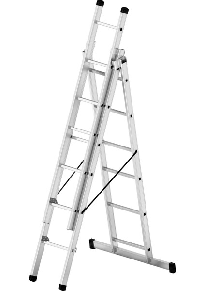 Elmas Serisi - 3 Parça x 2 Metre = 6 Metre A Tipi Alüminyum Merdiven - Yerli Üretim fiyatları