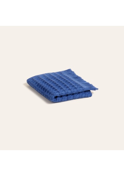 Solıd Waffle Pamuk Modal Pamuklu El Havlusu 30X50 cm Koyu Mavi