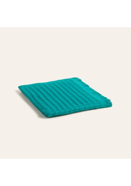 Solıd Waffle Pamuk Modal Pamuklu Yüz Havlusu 50X90 cm Koyu Yeşil