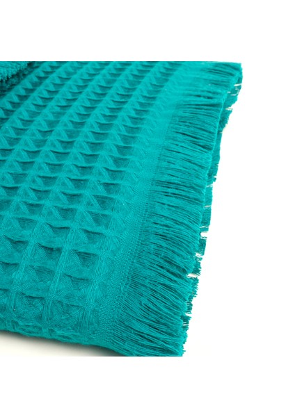 Solıd Waffle Pamuk Modal Pamuklu Yüz Havlusu 50X90 cm Koyu Yeşil