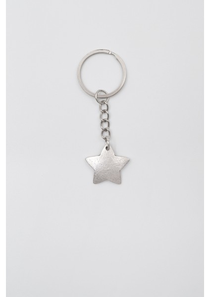 Yıldız Anahtarlık - Antik Gümüş Kaplama - Kadın Erkek