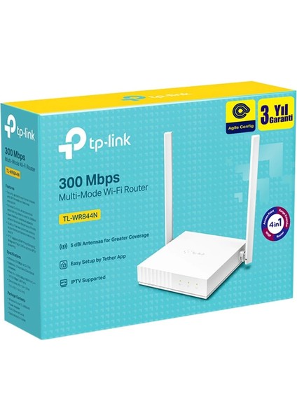 Tp-Lınk TL-WR844N 300MBPS 5dbı Multı-Mode Wıfı Router (Agıle Confıg) (4887) modelleri