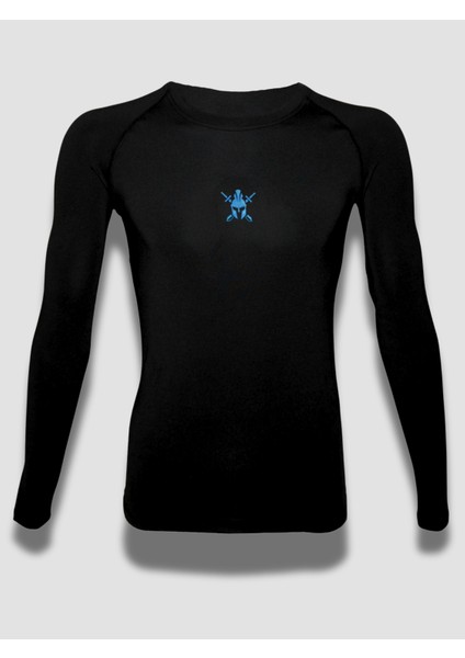 Cooldry Compression Ter Tutmayan Siyah Uzun Kol Tişört Mavi Logo indirimleri