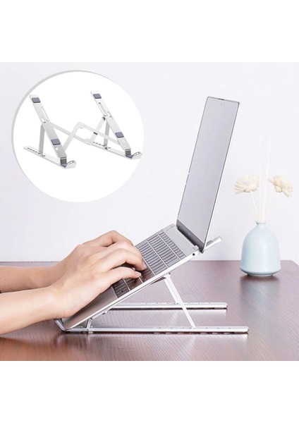 Ayarlanabilir Dizüstü Destek Tabanı Tamamen Katlanabilir Taşınabilir Laptop Yükseltici (4887)