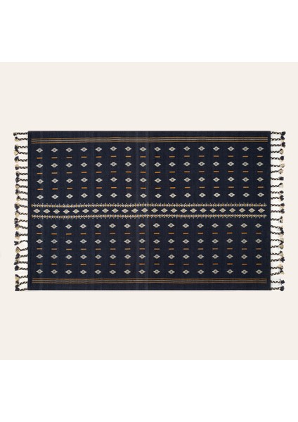 Jaıpur Yün Kilim 80X150 cm Mavi
