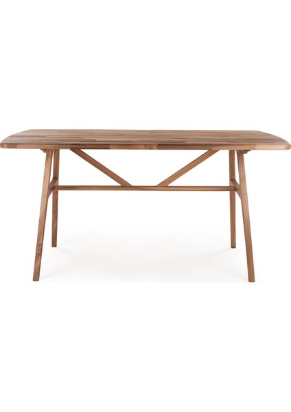 6 Kişilik Slim Ceviz Masa, Masif Ahşap Masa, %100 Doğal Ahşap Masa, Retro Masa, Modern Masa, 150cm modelleri