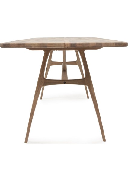 6 Kişilik Slim Ceviz Masa, Masif Ahşap Masa, %100 Doğal Ahşap Masa, Retro Masa, Modern Masa, 150cm fırsatları