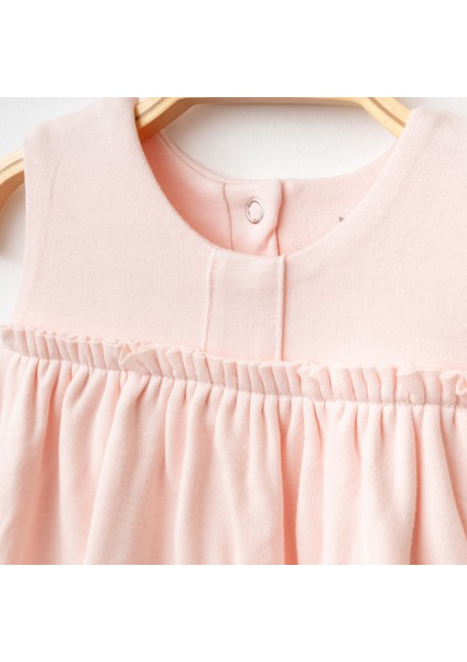 Luna Organik Penye Bebek Elbisesi Pembe modelleri