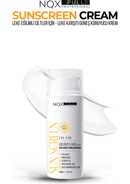 Güneş Kremi Spf 50 Faktör Leke Karşıtı, Yüksek Koruma, Tüm Ciltler Için Suya Dayanıklı 100 ml
