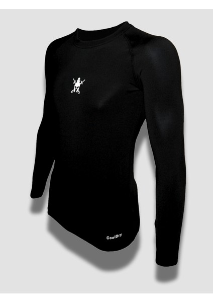 Cooldry Compression Ter Tutmayan Siyah Uzun Kol Tişört Beyaz Logo fiyatları