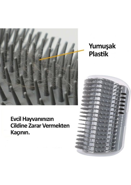 Pratik Kedi Tüyü Kaşıma ve Tarama Aparatı Duvara Monte Kaşıma Aleti (4887) modelleri