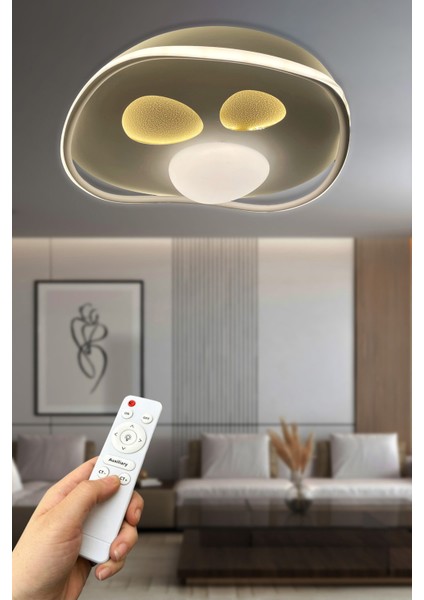 Venya Plafonyer Kumandalı LED Avize