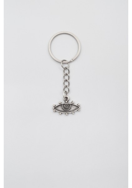 Bohem Koruyucu Göz Anahtarlık - Antik Gümüş Kaplama - Kadın Erkek
