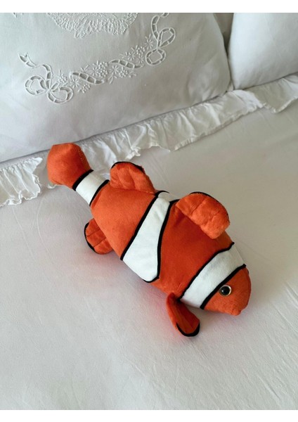 Çocuk Sevimli Fenomen Balık Oyun&uyku Arkadaşı Peluş Yastık Turuncu 30 cm indirimleri