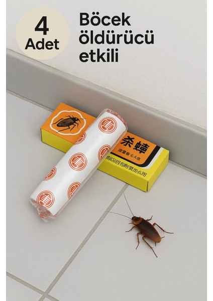 4 Adet Haşere Tebeşiri - Böcek Önleyici Tebeşir - Etkili Hamam Böceği ve Karınca Kovucu (336336)