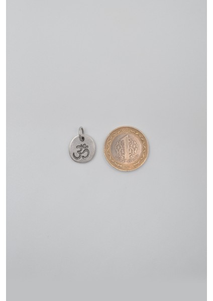 Om Aum Sembolü Anahtarlık - Antik Gümüş Kaplama - Kadın Erkek indirimleri