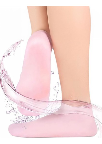 Yumuşak Silikon Topuk Koruyucu Çift, Rahat ve Nemlendirici Topuk Çorabı fırsatları