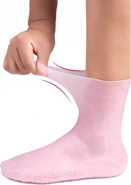 Yumuşak Silikon Topuk Koruyucu Çift, Rahat ve Nemlendirici Topuk Çorabı indirimleri