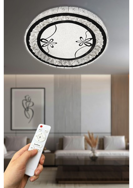 Miralux Taşlı Plafonyer LED Avize