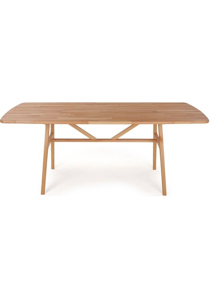 8 Kişilik Slim Kayın Masa, Masif Ahşap Masa, Doğal Ahşap Masa, Iskandinav Masa, 180x80 cm fiyatları