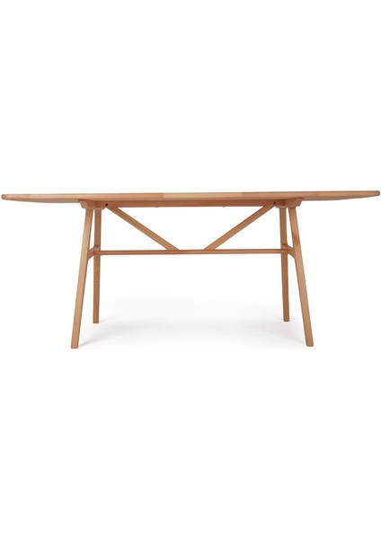 8 Kişilik Slim Kayın Masa, Masif Ahşap Masa, Doğal Ahşap Masa, Iskandinav Masa, 180x80 cm modelleri