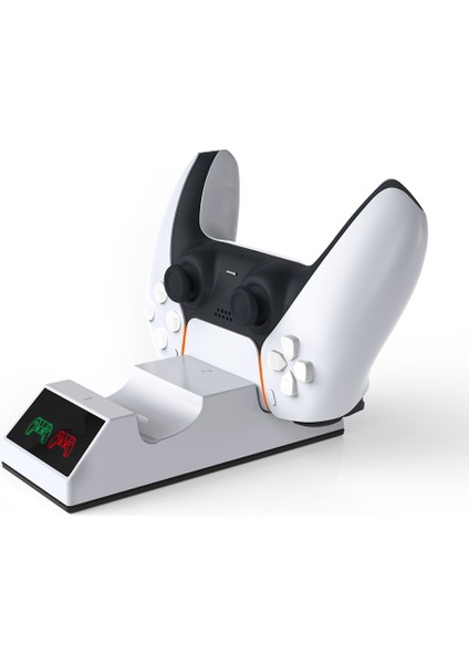 Ps5 Playstation 5 Oyun Kolu Ikili LED Ekranlı Kablolu Ps5 Gamepad Type-C Çift Şarj Istasyonu modelleri