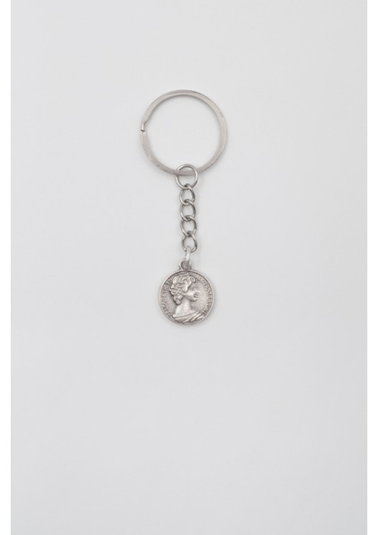 Ingiliz Kraliçe Iı. Elizabeth Anahtarlık - Antik Gümüş Kaplama - Kadın Erkek