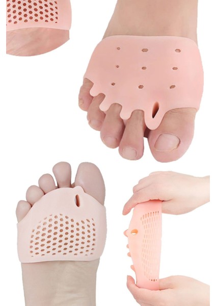 5 Delikli Unisex Ayak Konfor Silikonu, Metatarsal Destek, Yürüyüş ve Koşu Pedi
