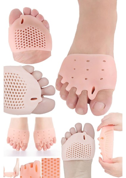 5 Delikli Unisex Ayak Konfor Silikonu, Metatarsal Destek, Yürüyüş ve Koşu Pedi