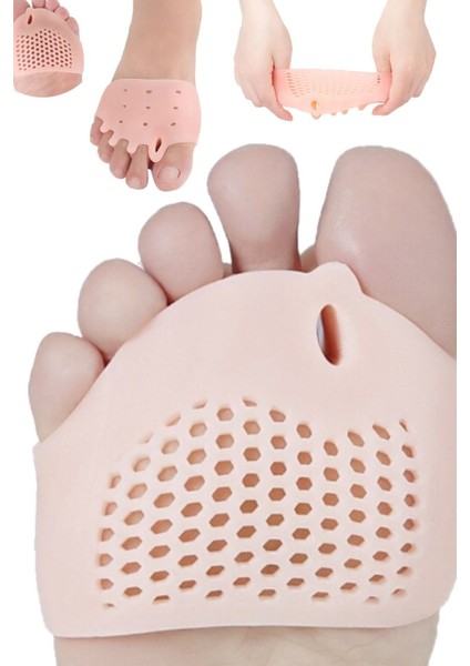 5 Delikli Unisex Ayak Konfor Silikonu, Metatarsal Destek, Yürüyüş ve Koşu Pedi