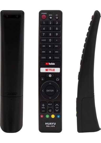Huayu Kl RM-L1678 Sharp Netflıx-Youtube Ses Komutlu Mikrofonlu Tuşlu Lcd-Led Tv Kumanda (4887)
