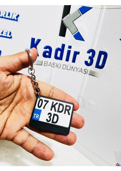 Plaka Anahtarlık - Motor - Kişiye Özel - Kare -Tek Taraflı - Anahtarlık
